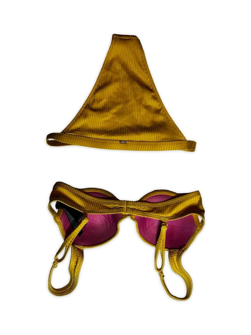 Victoria’s Secret Yellow Ribbed Underwire Bikini Set | Matching Set Size SM & XS